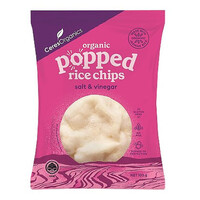 Ceres Organics Popped Rice Chips - Salt & Vinegar 100g